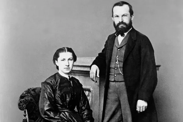 Ο Gottlieb Daimler και η σύζυγός του Emma Kurz, 1875