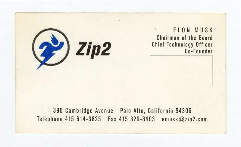 Επαγγελματική κάρτα ZIP2 1996